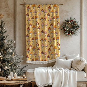 Groovy Pastelldecke 60er Kupfer- und Braundesign Fleecedecke