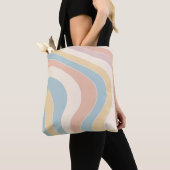 Groovy pastellfarbene Retrowellen Design Tasche (Von Nahem)