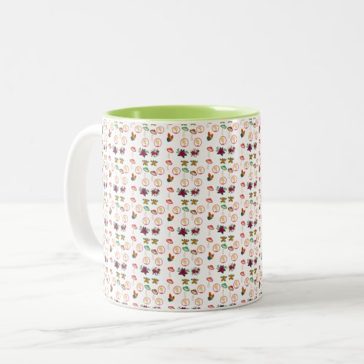 Groovy Pattern Zweifarbige Tasse (Vorderseite Links)