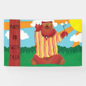 Groovy Peace Bear Party Banner (Horizontal)