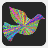 Groovy Peace Dove Sticker (Vorderseite)