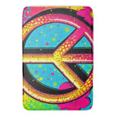 Groovy Peace Flower Power Badematte (Vorderseite Vertikal)