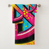 Groovy Peace Flower Power Badhandtuch Set (Insitu)