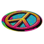 Groovy Peace Flower Power Schneidebrett (Ecke)