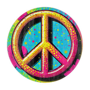 Groovy Peace Flower Power Schneidebrett