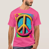 Groovy Peace Flower Power T-Shirt (Vorderseite)