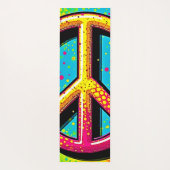 Groovy Peace Flower Power Yogamatte (Rückseite)
