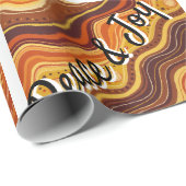 Groovy Peace & Joy Repeating Pattern Geschenkpapier (Rolleneckpunkt)