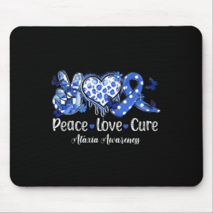 Groovy Peace Liebe Cure Blue Ribbon Ataxies Awaren Mousepad