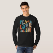 Groovy Peace Love Inclusion SPED Squad Special Ed T-Shirt (Vorne ganz)