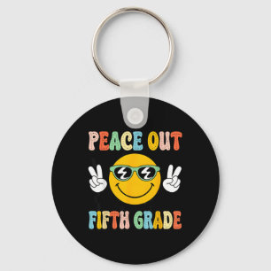Groovy Peace Out 5. Klasse Abschluss Letzte Schlüsselanhänger