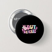 Groovy Peace Out Daycare Lehrer Student Graduatio Button (Vorne & Hinten)
