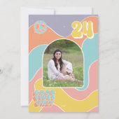 Groovy Peace Out High School Graduation Party Einladung (Rückseite)