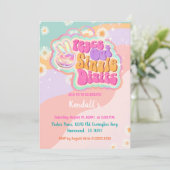 Groovy Peace Out Single Digits 10. Einladung (Stehend Vorderseite)