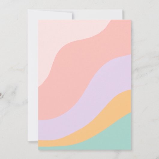 Groovy Peace Out Single Digits 10. Einladung (Rückseite)