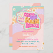 Groovy Peace Out Single Digits 10. Einladung (Vorne/Hinten)