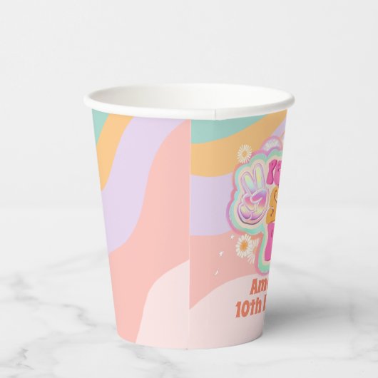 Groovy Peace Out Single Digits 10. Pappbecher (Rechts)