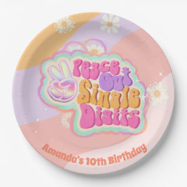 Groovy Peace Out Single Digits 10. Pappteller