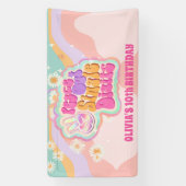 Groovy Peace Out Single Digits 10. Zeichen Banner (Vertikal)