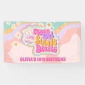 Groovy Peace Out Single Digits 10. Zeichen Banner (Horizontal)