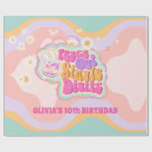 Groovy Peace Out Single Digits 10. Zeichen Geschenkpapier (Flach)