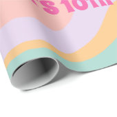 Groovy Peace Out Single Digits 10. Zeichen Geschenkpapier (Rolleneckpunkt)