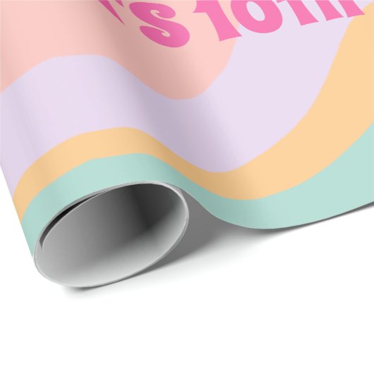 Groovy Peace Out Single Digits 10. Zeichen Geschenkpapier (Rolleneckpunkt)