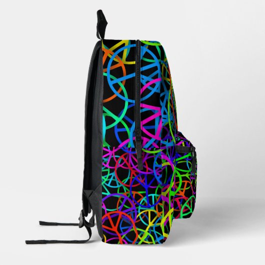 Groovy Peace Rainbow Bedruckter Rucksack (Links)