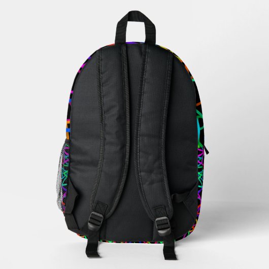 Groovy Peace Rainbow Bedruckter Rucksack (Rückseite)