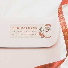 Groovy Peace Santa Retro Familienname