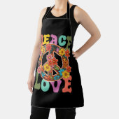 Groovy Peace Sign Liebe 60er 70er Hippie Costume F Schürze (InSitu)