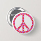 Groovy Peace Sign mit Spots Button (Vorne & Hinten)