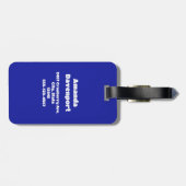 Groovy Peace signalisiert Regenbogenmuster Gepäckanhänger (Rückseite horizontal)