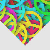 Groovy Peace signalisiert Regenbogenmuster Seidenpapier (Ausschnitt)