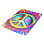 Groovy Peace Vibes Badematte (Schrägansicht)