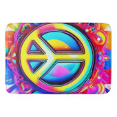 Groovy Peace Vibes Badematte (Vorderseite)