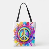 Groovy Peace Vibes Tasche (Rückseite)
