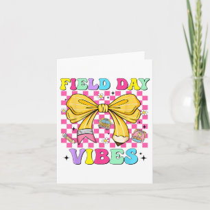 Groovy Pencil Coquette Field Day Vibes Women Girl Karte
