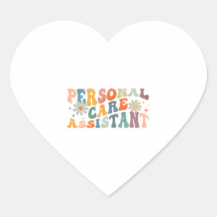 Groovy Personal Care Assistant PCA-Krankenversiche Herz-Aufkleber