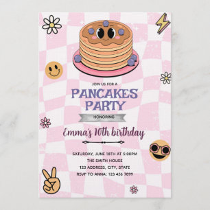 Groovy-Pfannkuchen-Party-Einladung Einladung