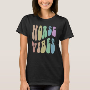 Groovy PFERD VIBES Reiten Humor Einhorn T-Shirt