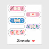 Groovy Pflaster - Retro Motivierend Healing Design Aufkleber (Blatt)