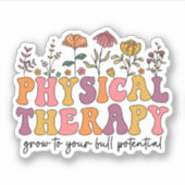 Groovy Physical Therapist - Niedliche Physical The Aufkleber (Vorderseite)