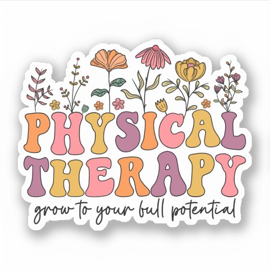 Groovy Physical Therapist - Niedliche Physical The Aufkleber (Vorderseite)