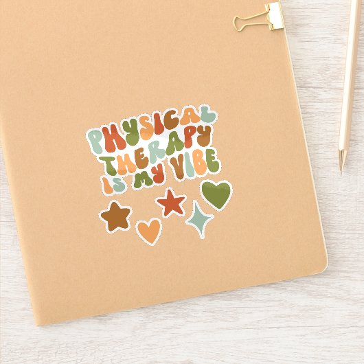 Groovy Physical Therapy ist mein Vibe Sticker, PT Aufkleber (Notizbuch)