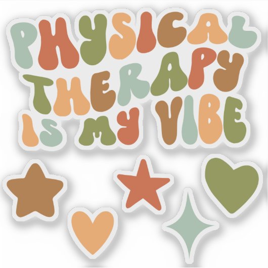 Groovy Physical Therapy ist mein Vibe Sticker, PT Aufkleber (Vorderseite)