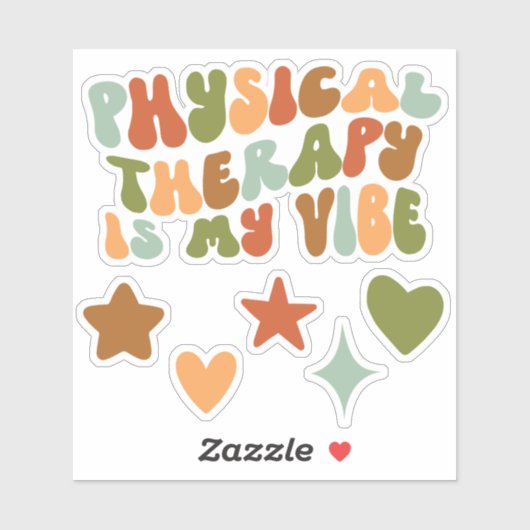 Groovy Physical Therapy ist mein Vibe Sticker, PT Aufkleber (Blatt)