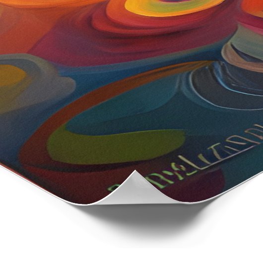 Groovy Piano Vibes Poster (Ecke)