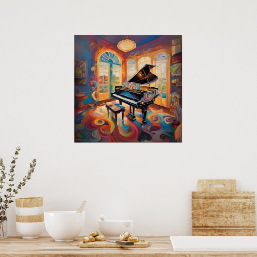 Groovy Piano Vibes Poster (Küche)