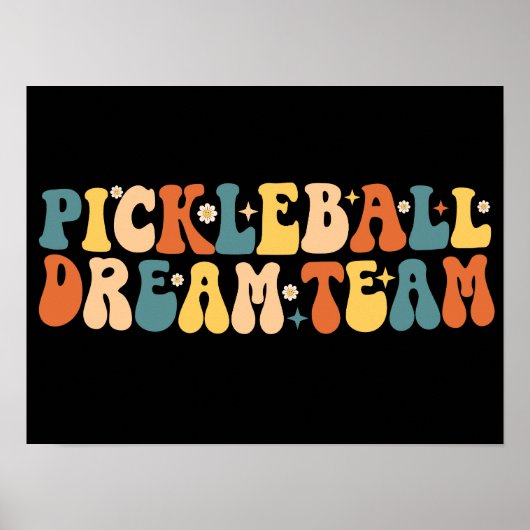 Groovy Pickleball Dream Team Poster (Vorne)